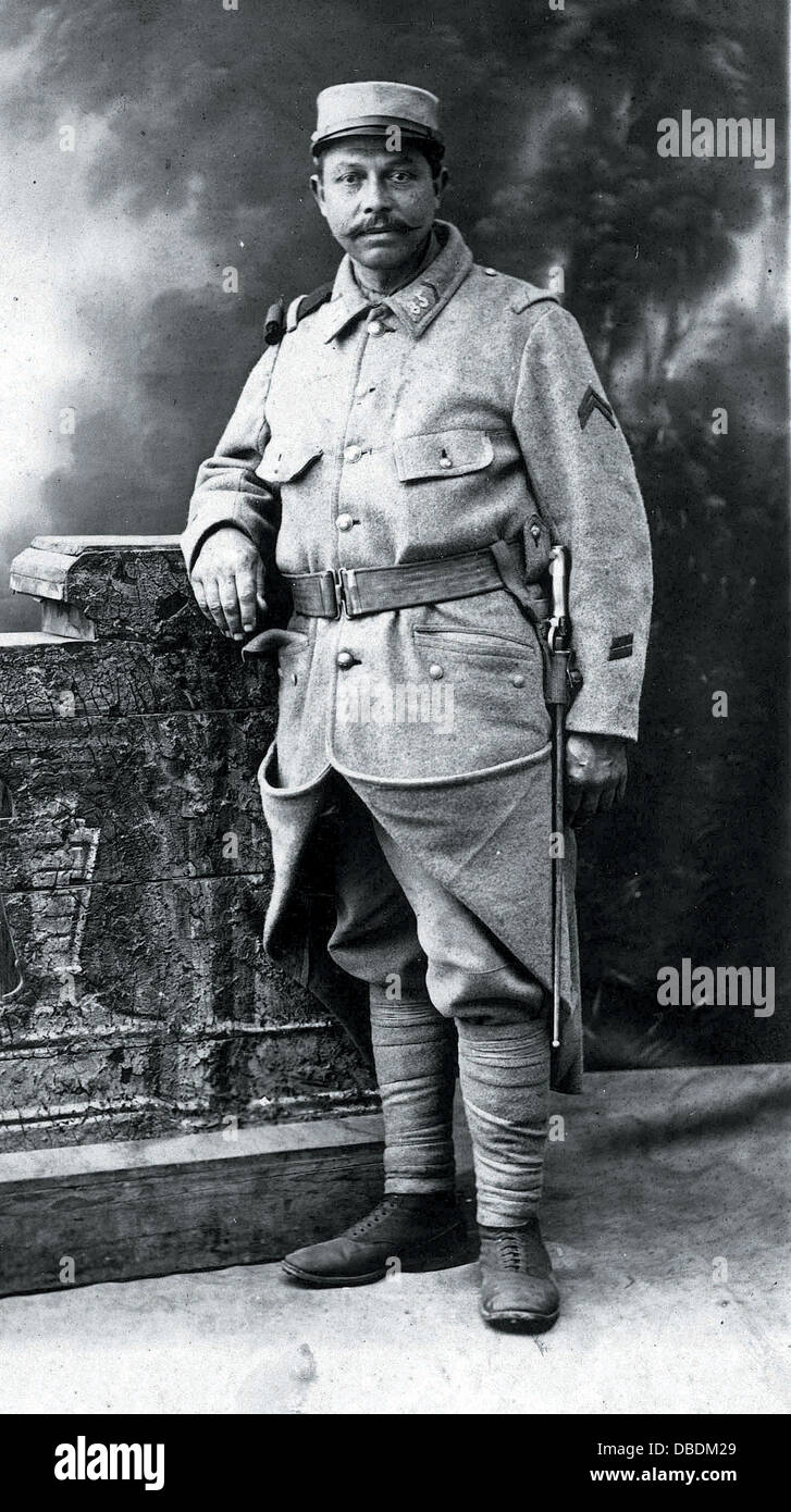 Französisch-Weltkrieg Soldat Stockfoto