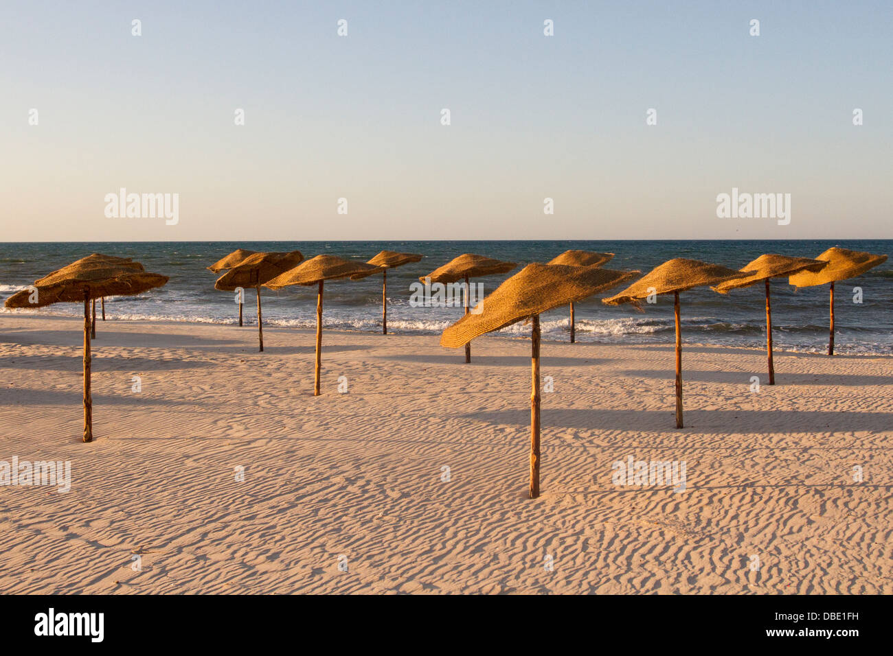 Sunset Beach Sousse, Tunesien. Stockfoto