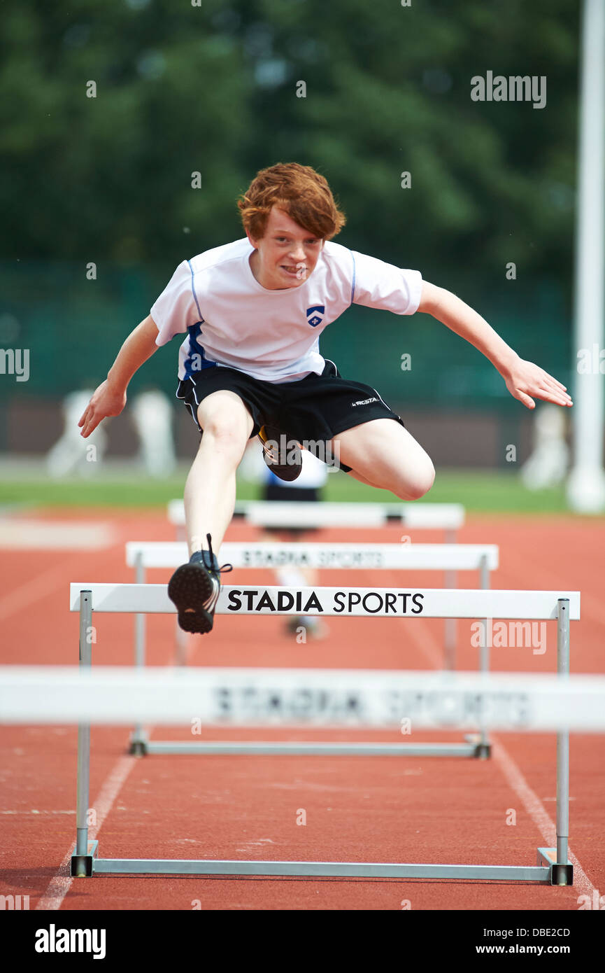 Student, Hürdenlauf Stockfoto