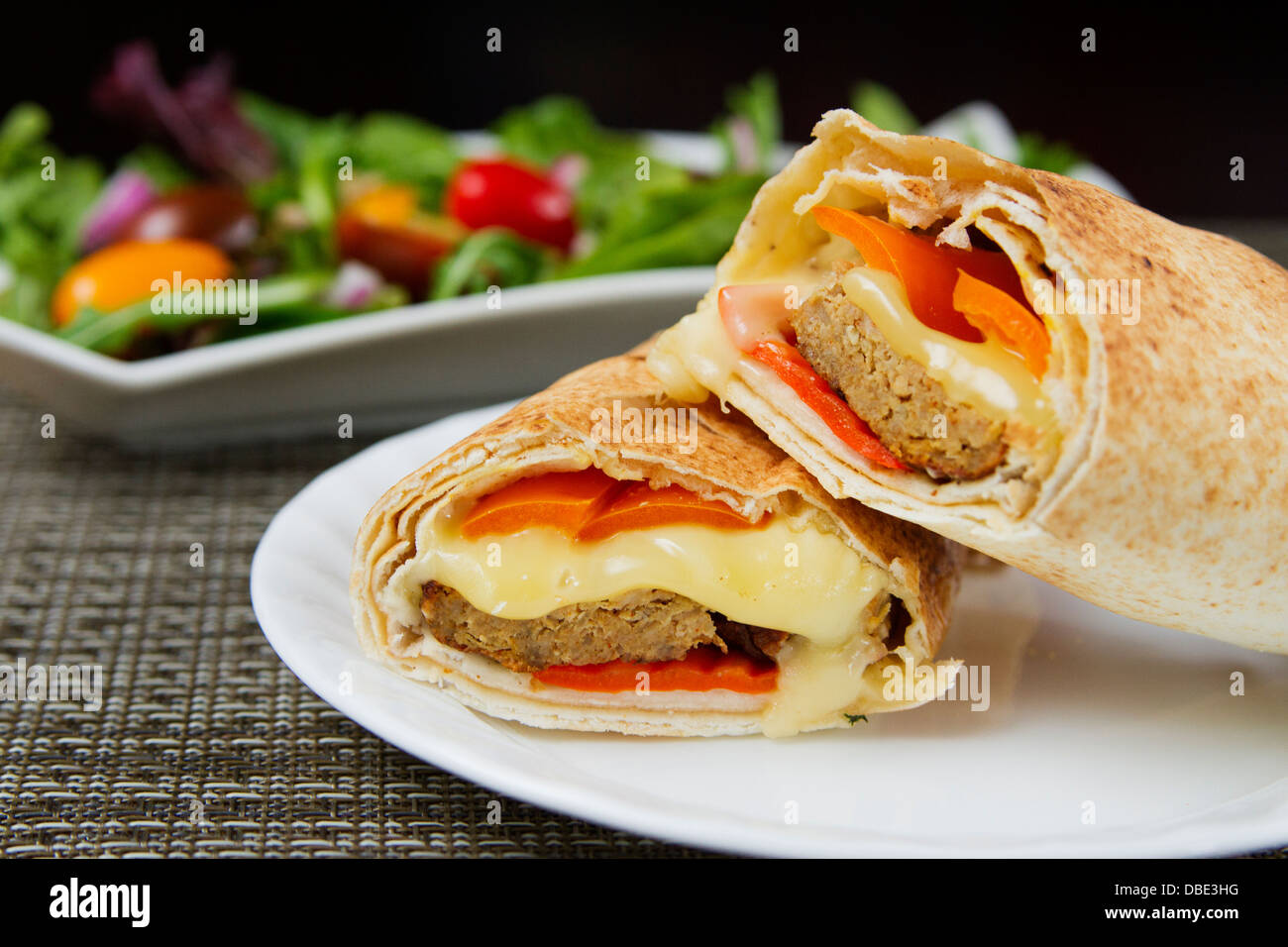 Türkei-Kebab auf einem Teller-detail Stockfoto
