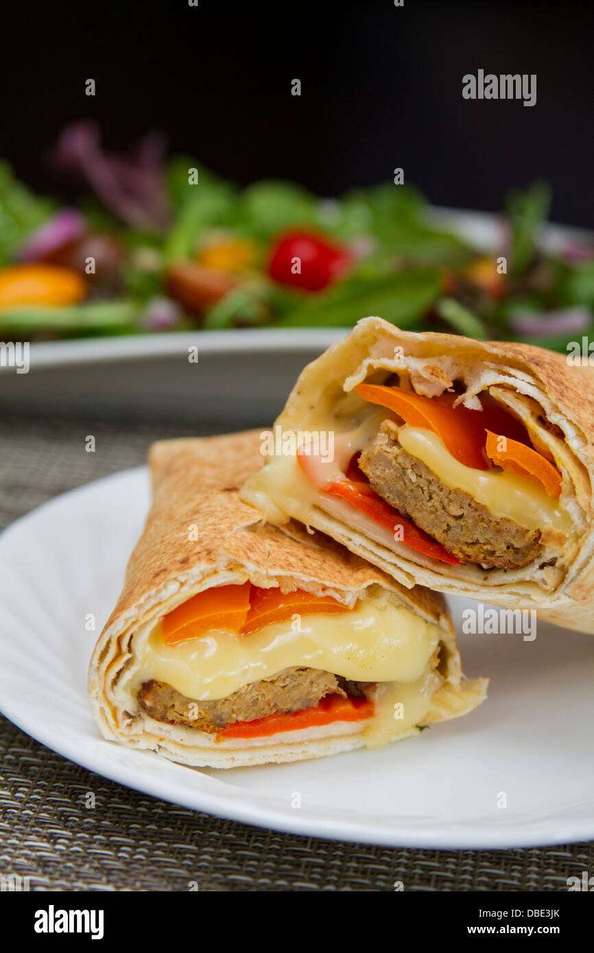 Türkei-Kebab auf einem Teller-detail Stockfoto
