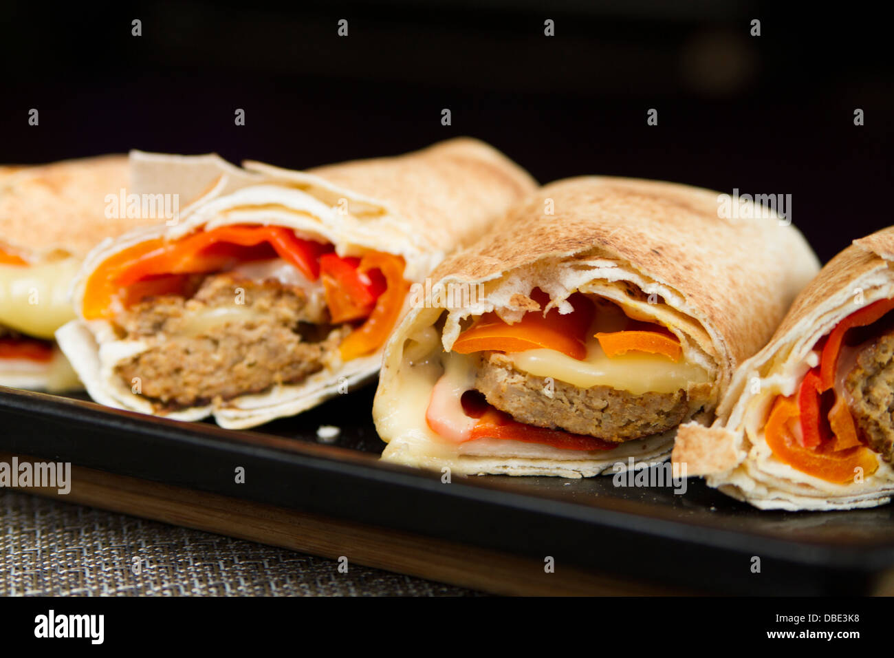 Türkei-Kebab auf einem Teller-detail Stockfoto