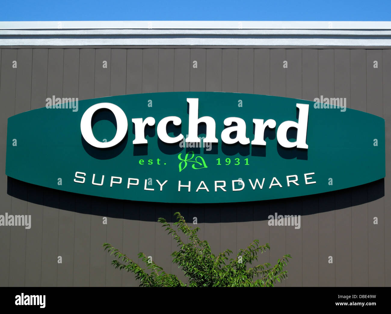 Orchard Supply Baumarkt Schild am Princeton Plaza in San Jose, Kalifornien Stockfoto