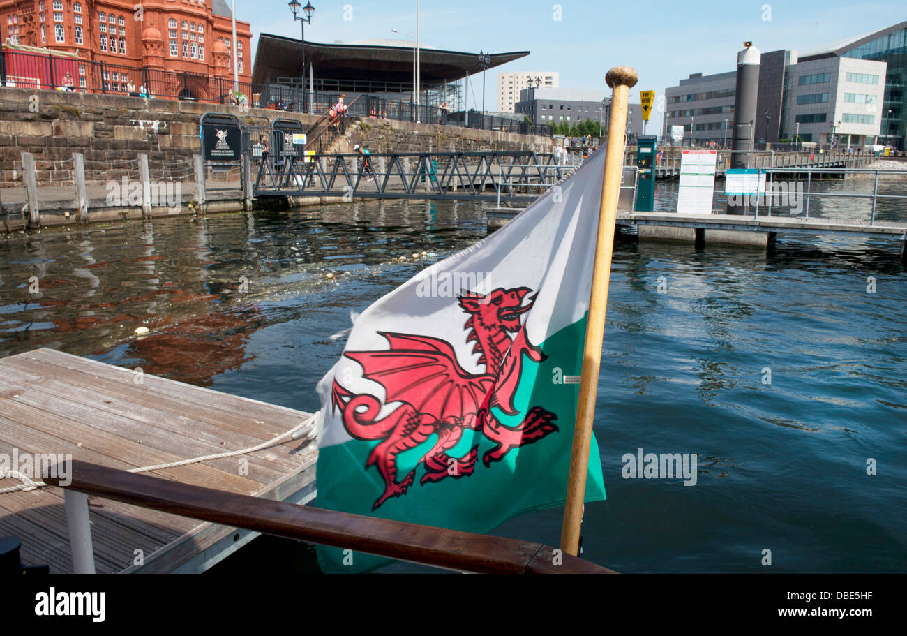 Das Hafengebiet in Cardiff walisischen Heimat Stockfoto