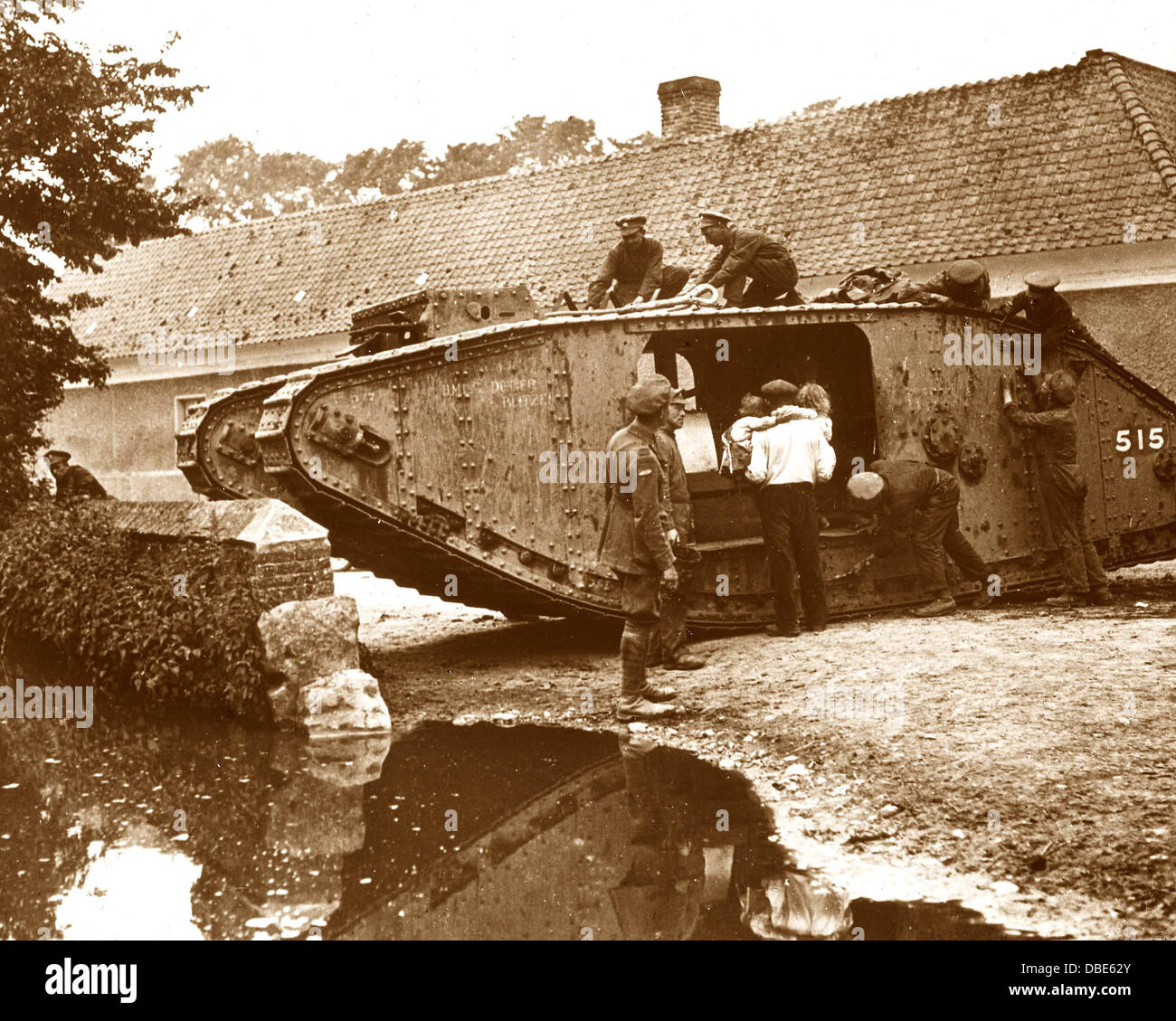 Britische WW1 Tank Stockfoto