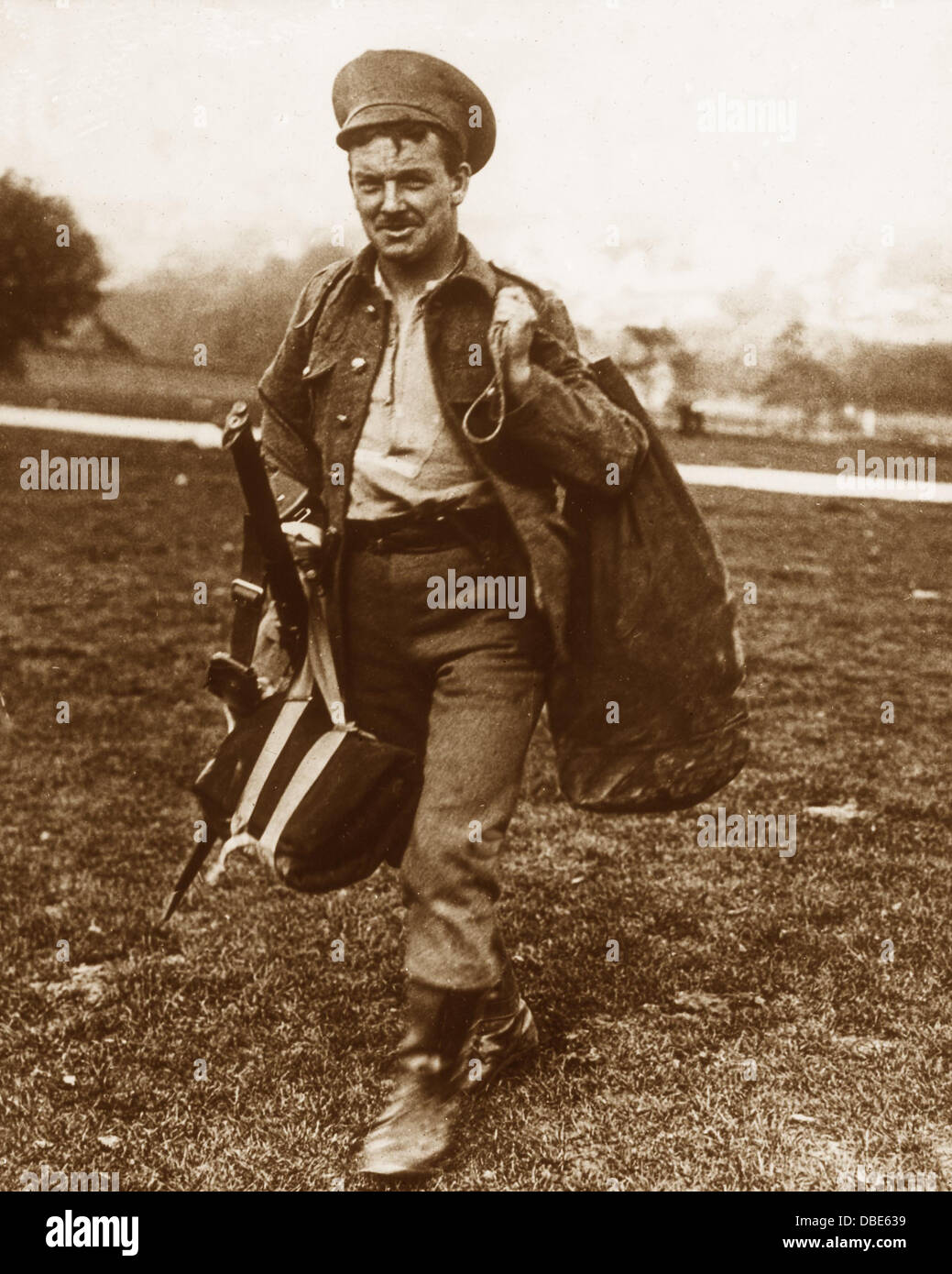 Eine britische Tommy im 1. Weltkrieg Stockfoto