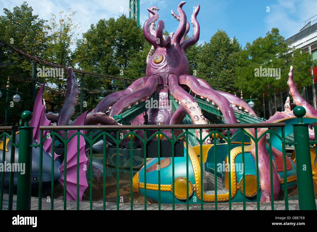 Dänemark. Kopenhagen. Indre durch. Tivoli-Gärten. Nautilus-Fahrt. Stockfoto