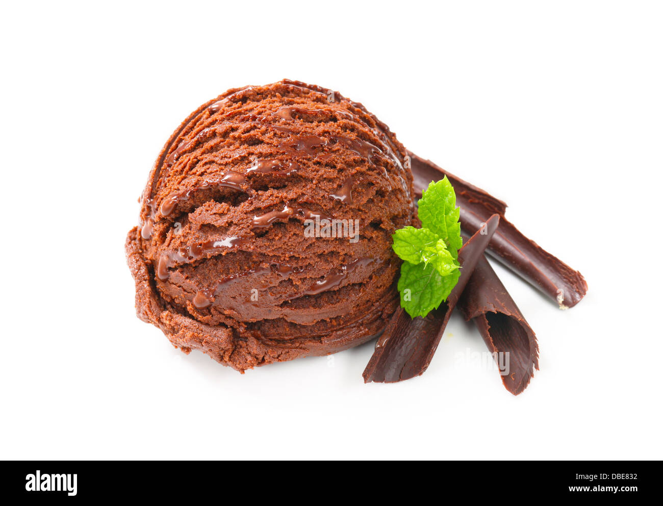 Schokolade Eis Stockfoto