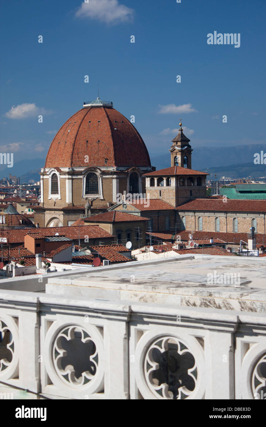 San Lorenzo Kirche Chiesa di San Lorenzo, gesehen vom Duomo Florenze Firenze-Toscana Toskana Italien Stockfoto