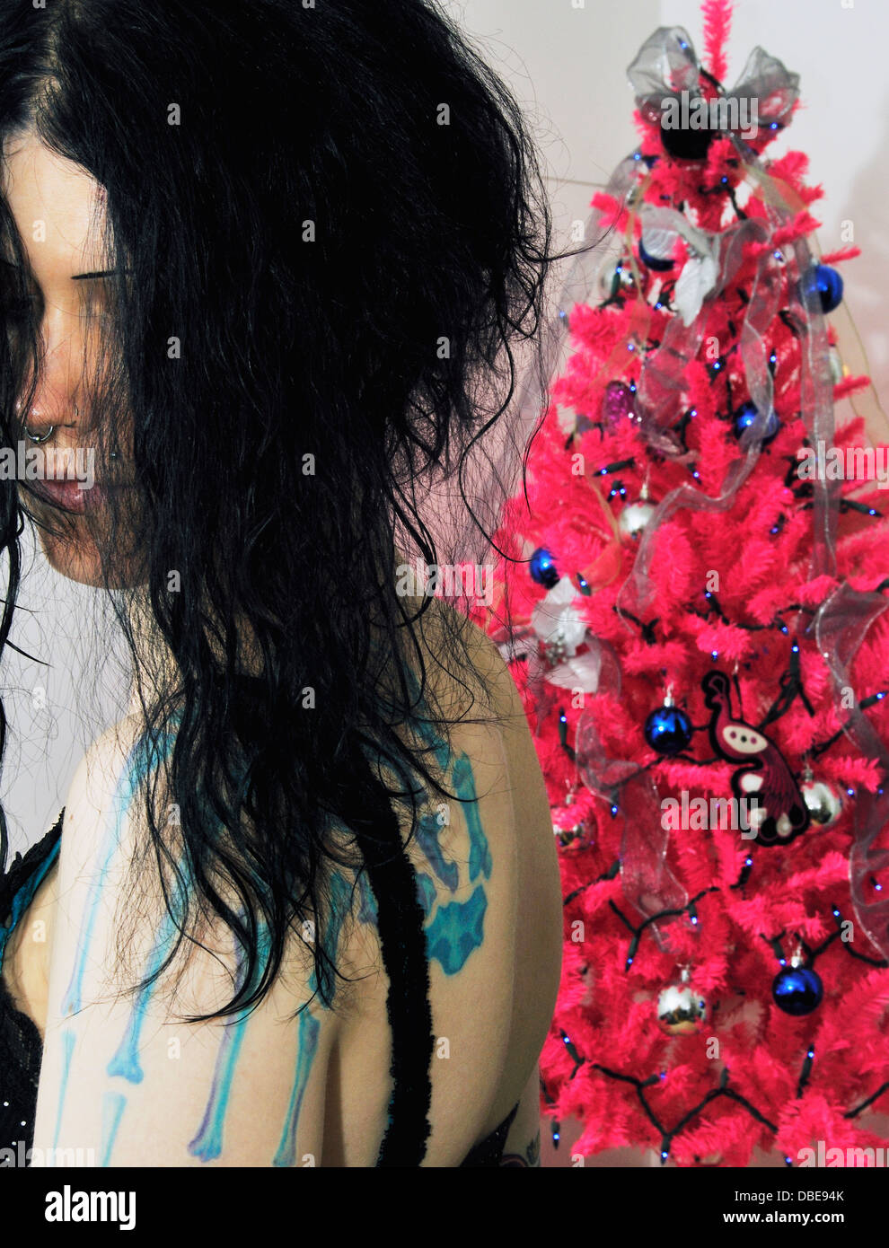 A punk rock Christmas Stockfoto