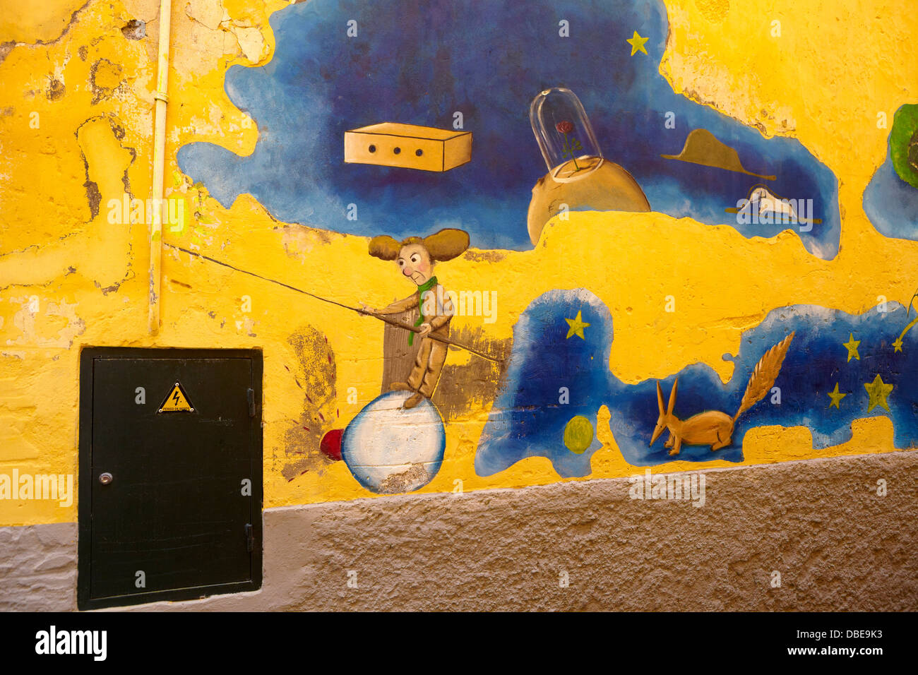 Funchal-Altstadt (Zona Velha), bemalten Wand durch lokale Künstler, die Insel Madeira, Portugal Stockfoto