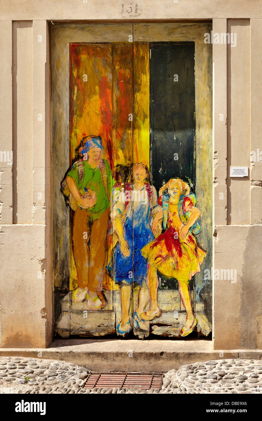 Funchal-Altstadt (Zona Velha), bemalten Wand durch lokale Künstler, die Insel Madeira, Portugal Stockfoto