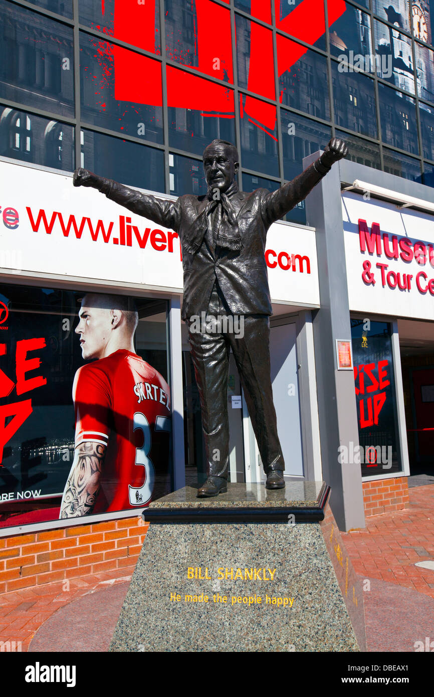 Anfield-Stadion ist die Heimat des Liverpool Football Club einer der erfolgreichsten Fußballvereine der englischen Premier League. Stockfoto