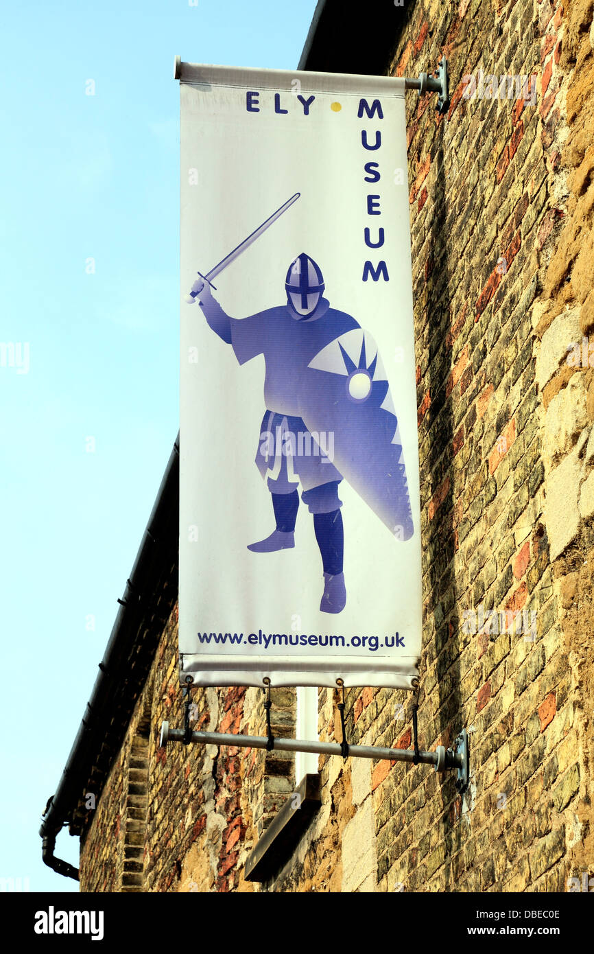 Ely Museum, Schilder, Cambridgeshire England UK Museen Stockfoto