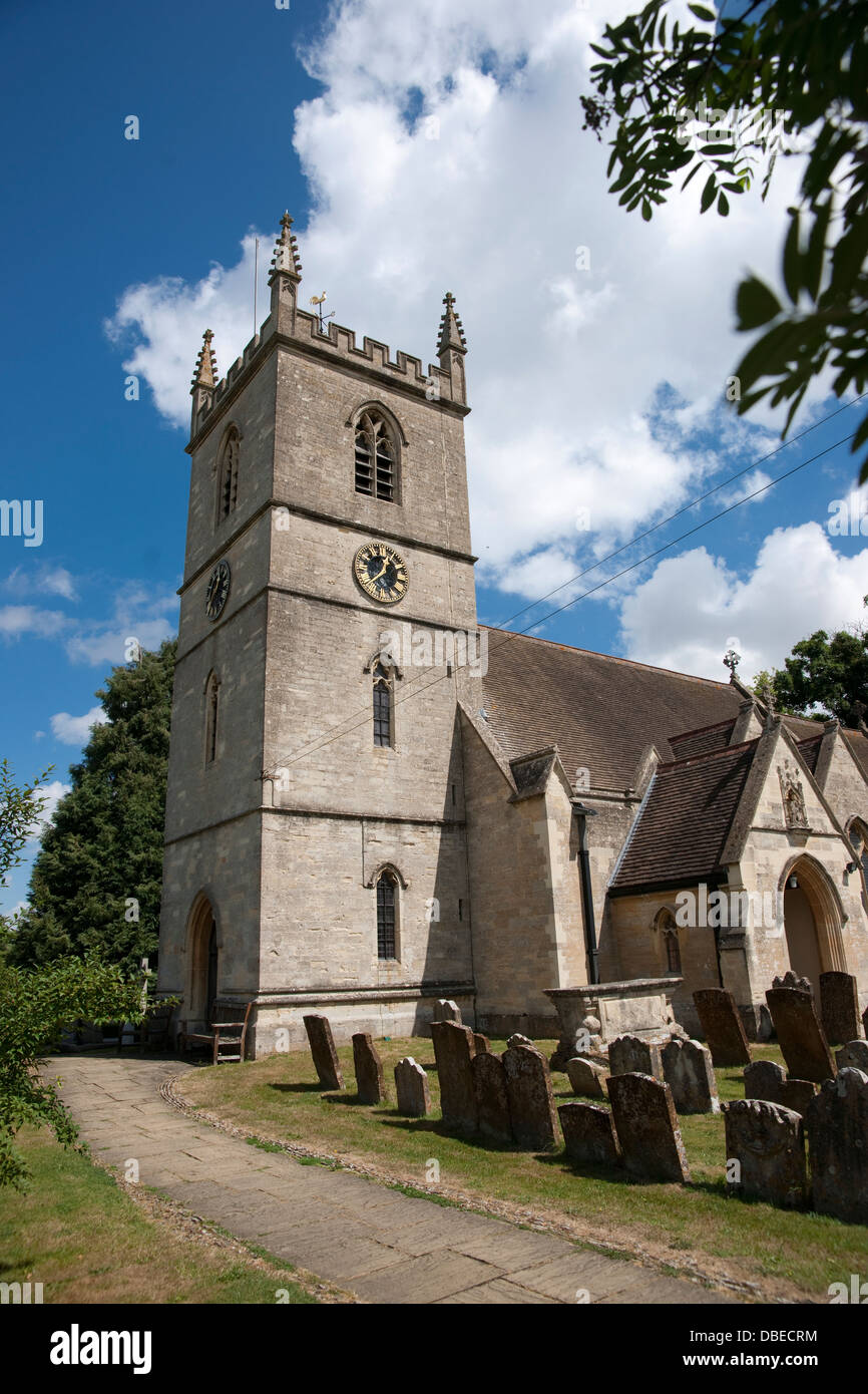 St. Martins Kirche, Bladon, Woodstock - Beerdigung Ort von Sir Winston ChurchIll Stockfoto