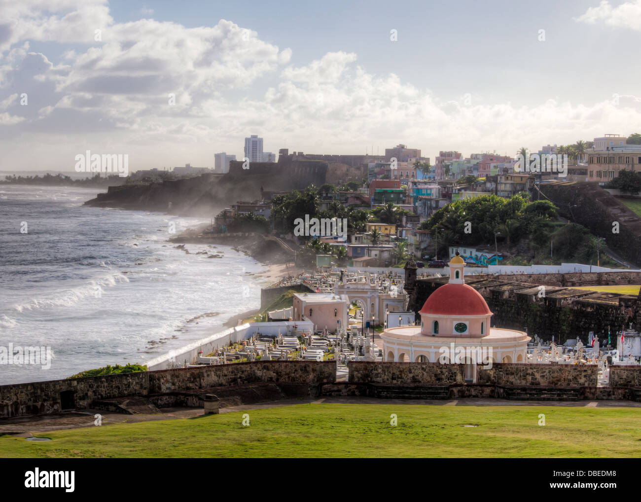 Blick von El Morro von San Juan Viejo, Puerto Rico. Stockfoto