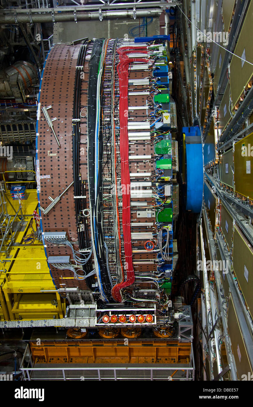 Hadronische Endkappe und Fliese Kalorimeter des ATLAS-Detektors in der Large HadronCollider, CERN Stockfoto