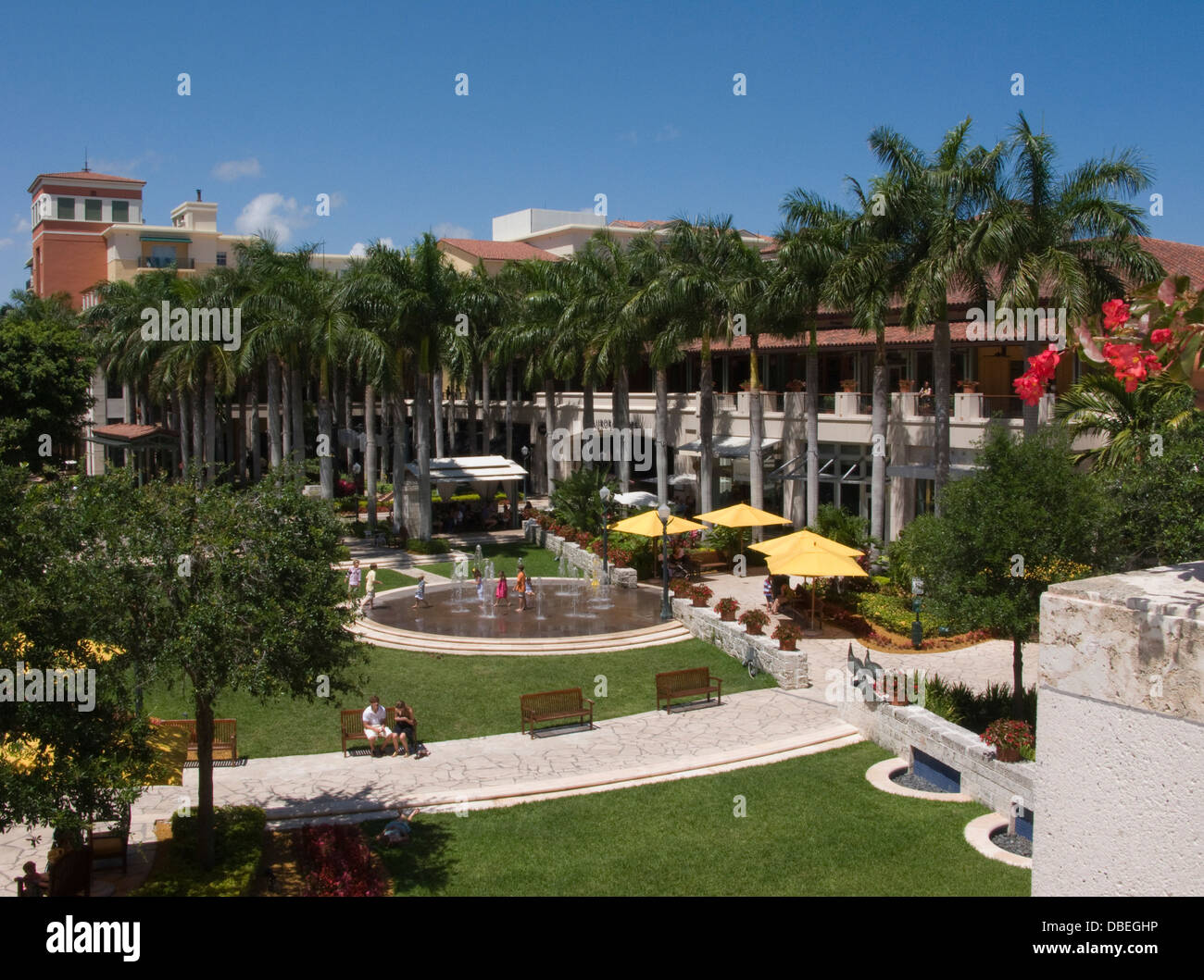 MERRICK PARK EINKAUFSZENTRUM CORAL GABLES MIAMI FLORIDA USA Stockfoto