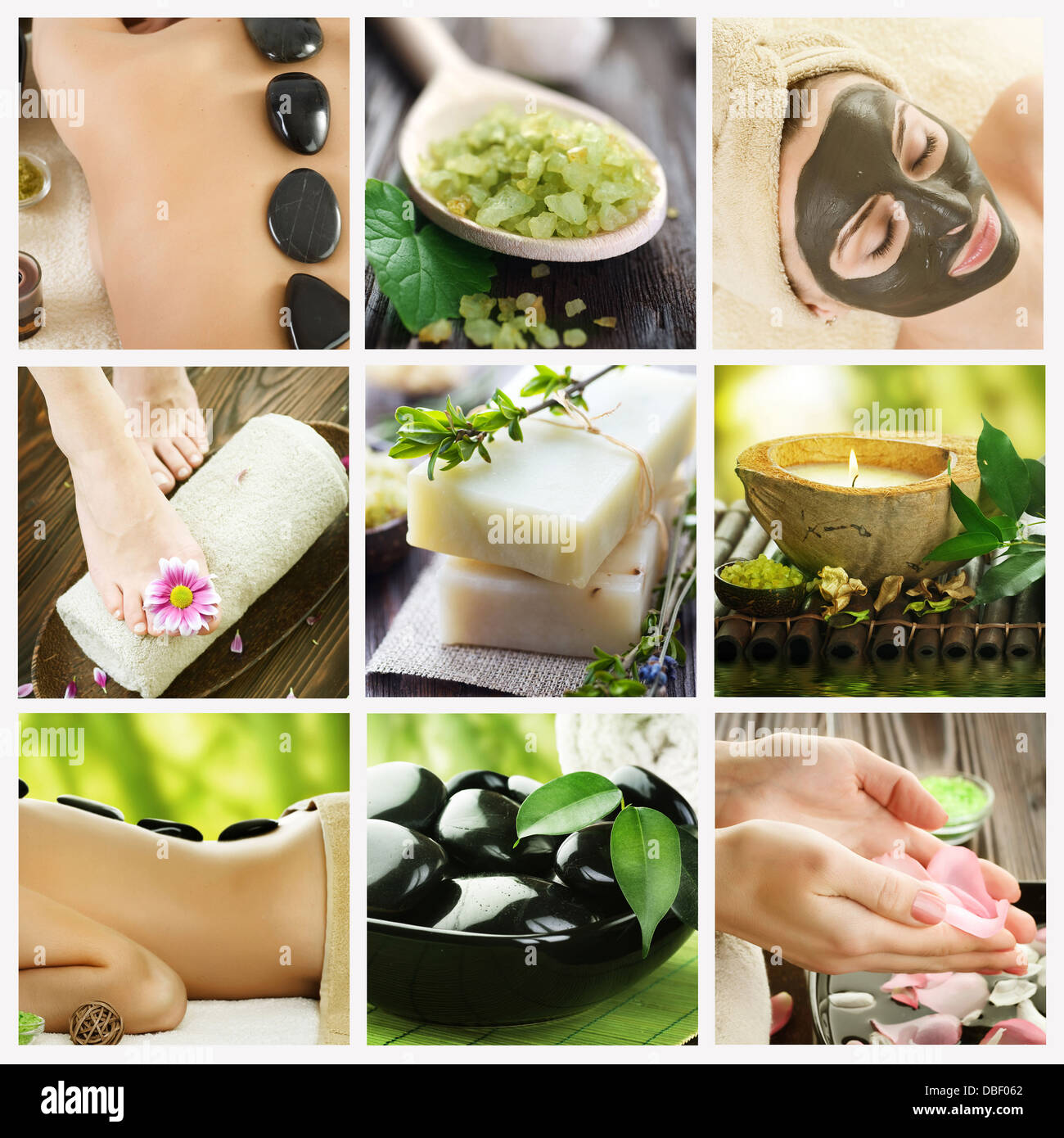 Schönes Spa-Collage Stockfoto