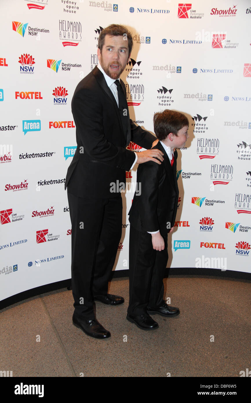 Sydney Opera House, Sydney, New South Wales, Australien. 29. Juli 2013. 13. Verleihung Helpmann eingetroffen. Die jährlichen Auszeichnungen für Live Entertainment 2013. Abgebildet sind, Patrick Brammall (L) und Rory Potter (R). Kredit: Kredit: Richard Milnes / Alamy Live News. Stockfoto