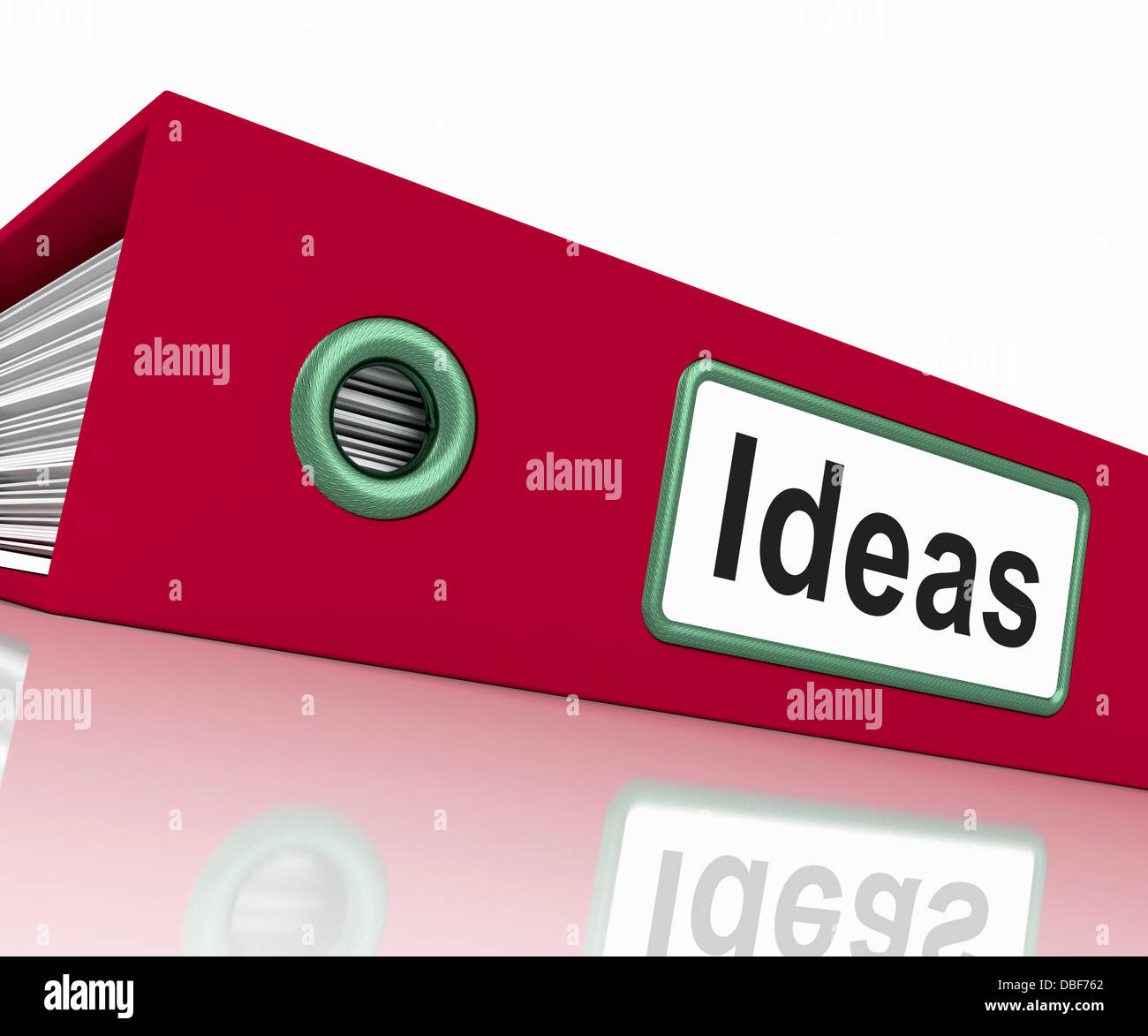 Ideen-Datei zeigt Konzepte oder Kreativität Stockfoto