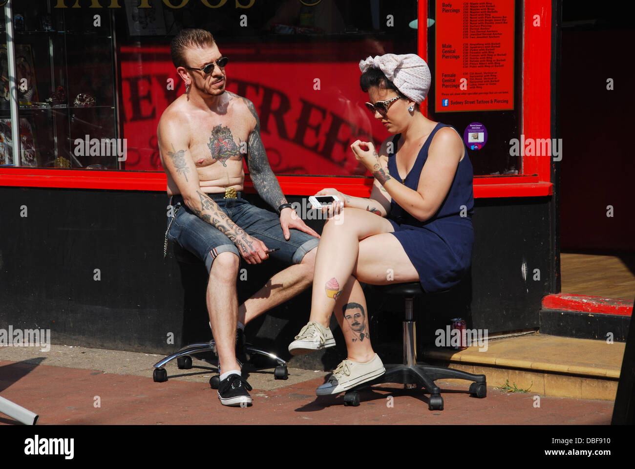 North Laine Szene Viertel Brighton Vereinigtes Königreich Stockfoto