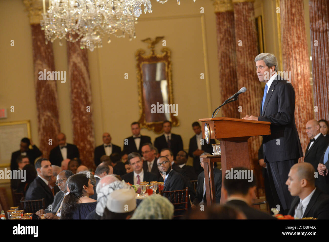 Secretary Kerry Gastgeber einem Iftar Stockfoto