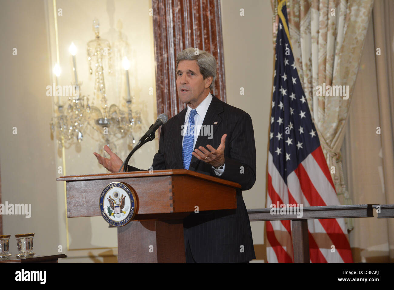 Secretary Kerry Gastgeber einem Iftar Stockfoto