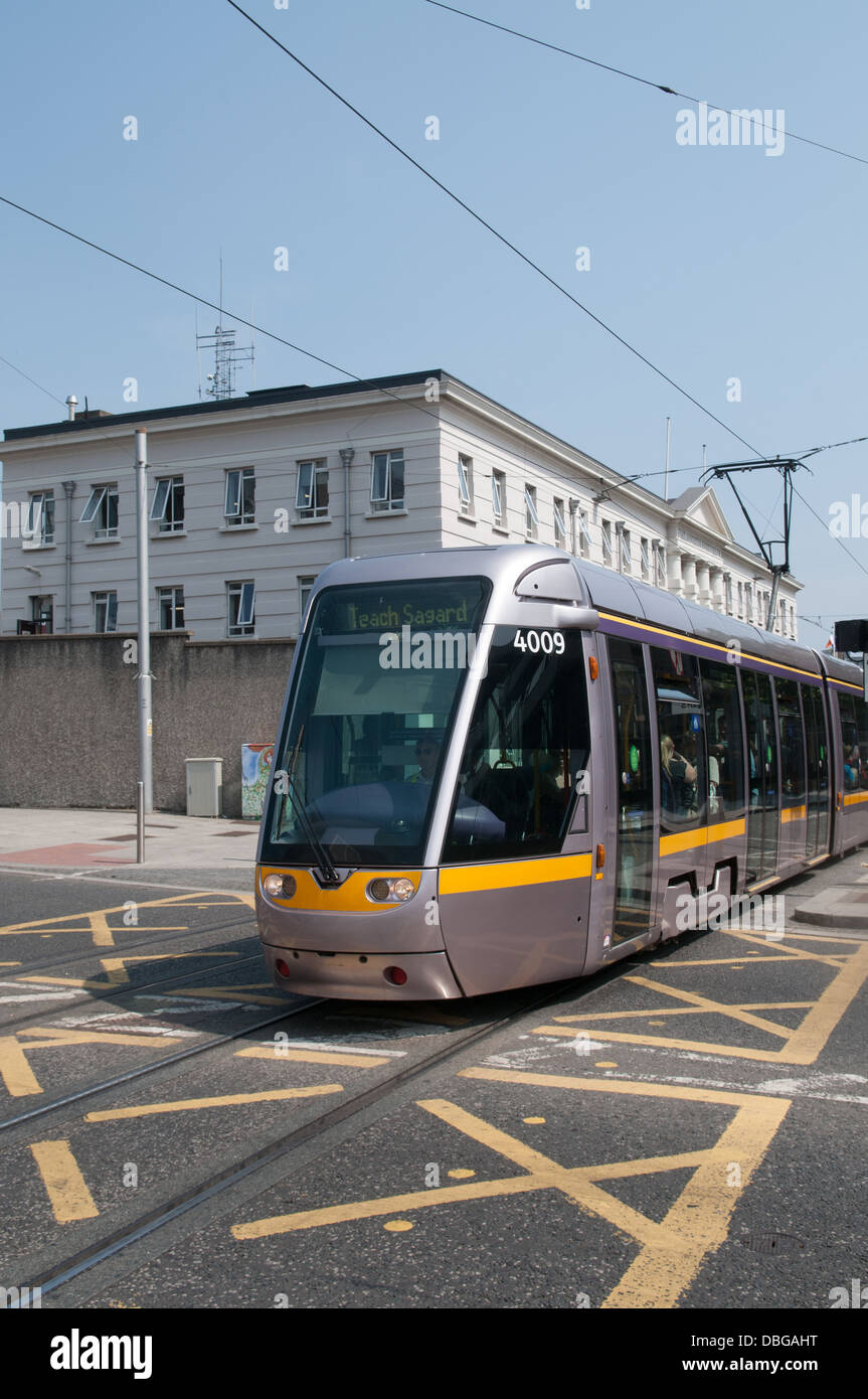 Straßenbahn in Dublin, Eire - Irland. Stockfoto