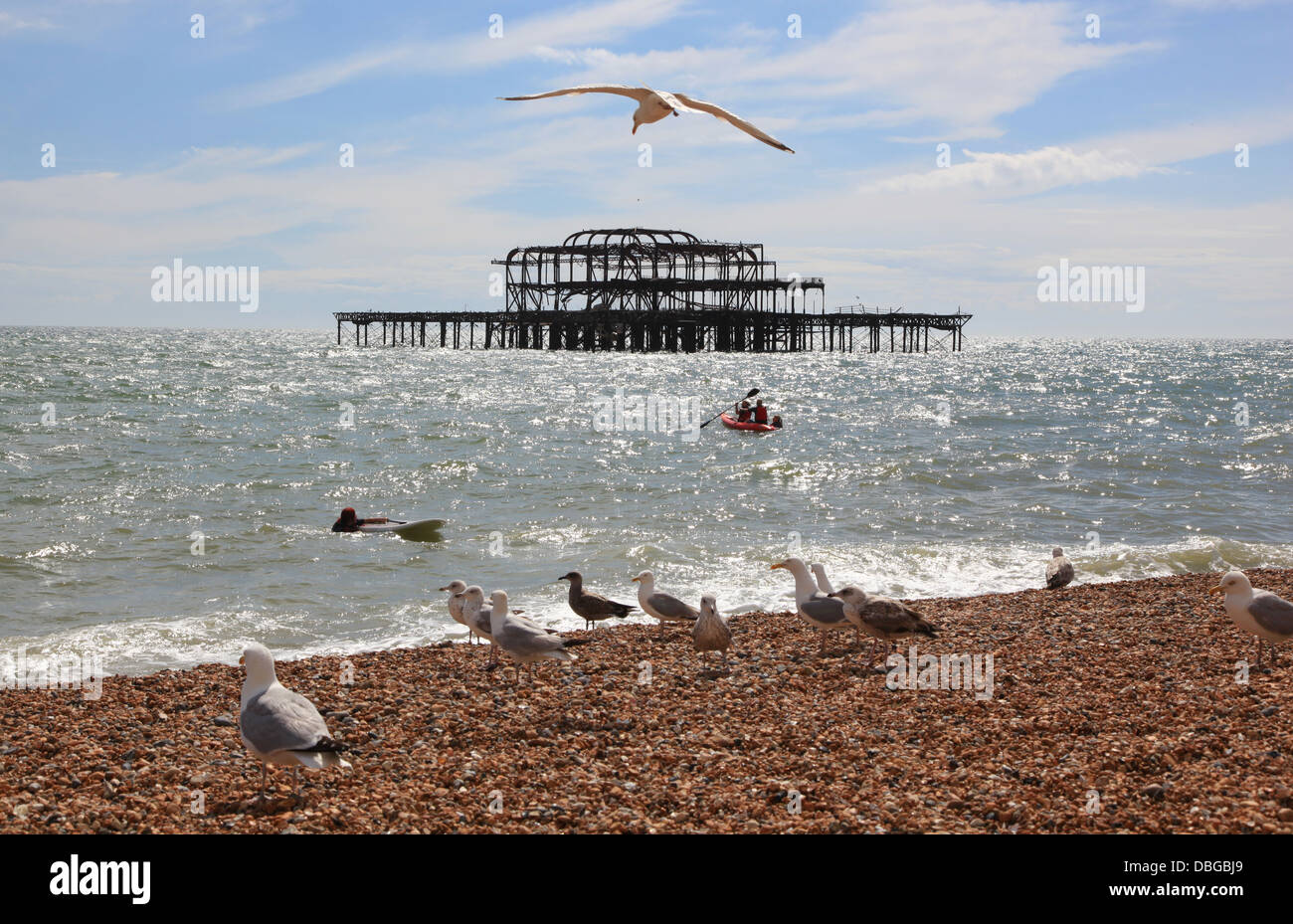 Von Brighton Pier West Stockfoto