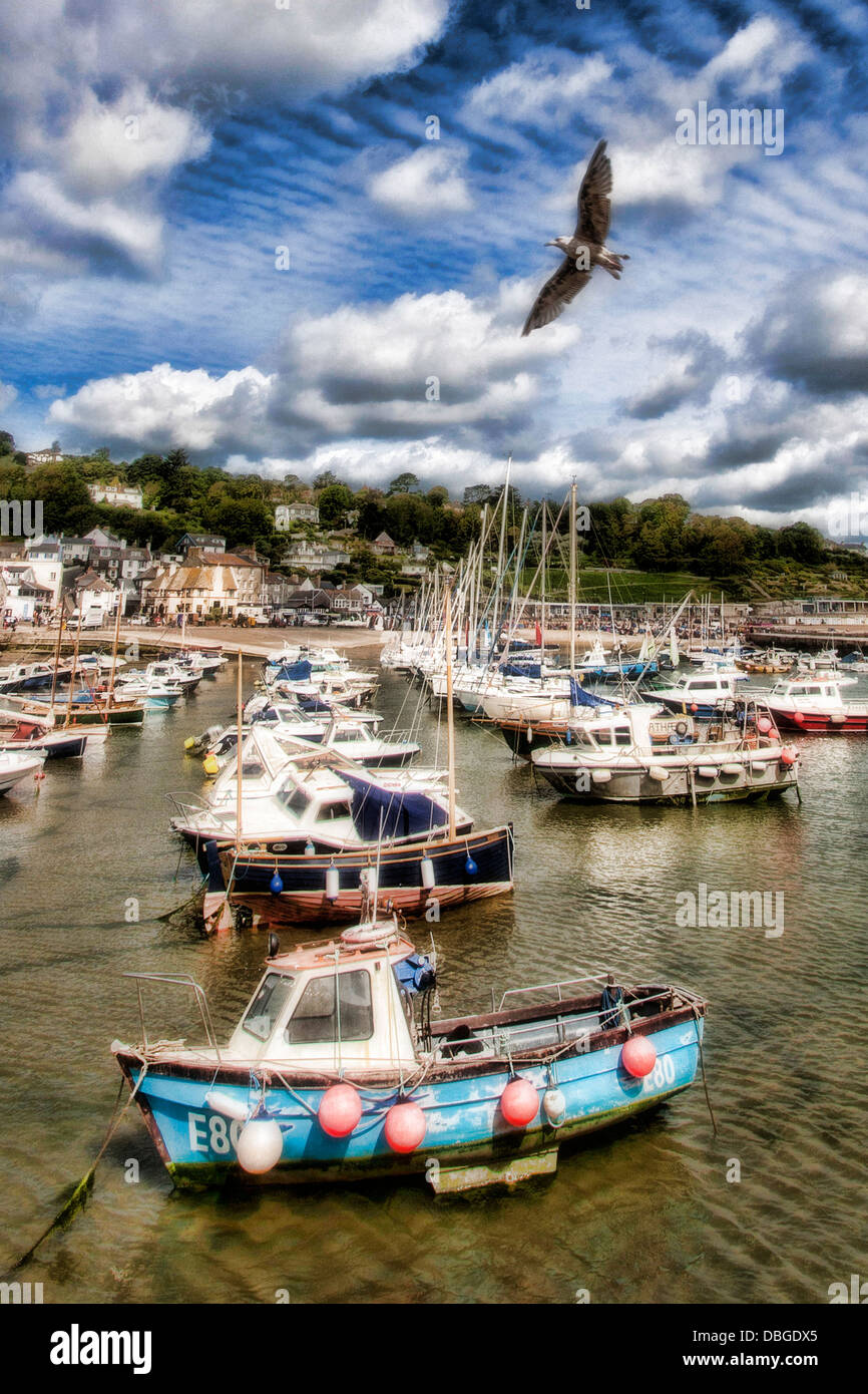 The Cobb Harbour, Lyme Regis, Dorset, England Großbritannien Stockfoto