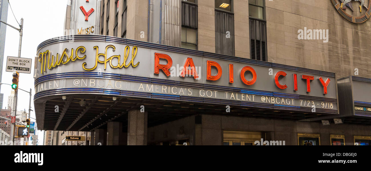 Radio City Music Hall in New York City Stockfoto