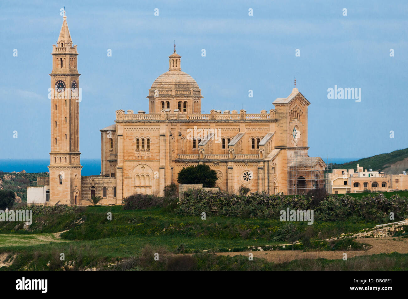 Ta' Pinu Kirche Stockfoto