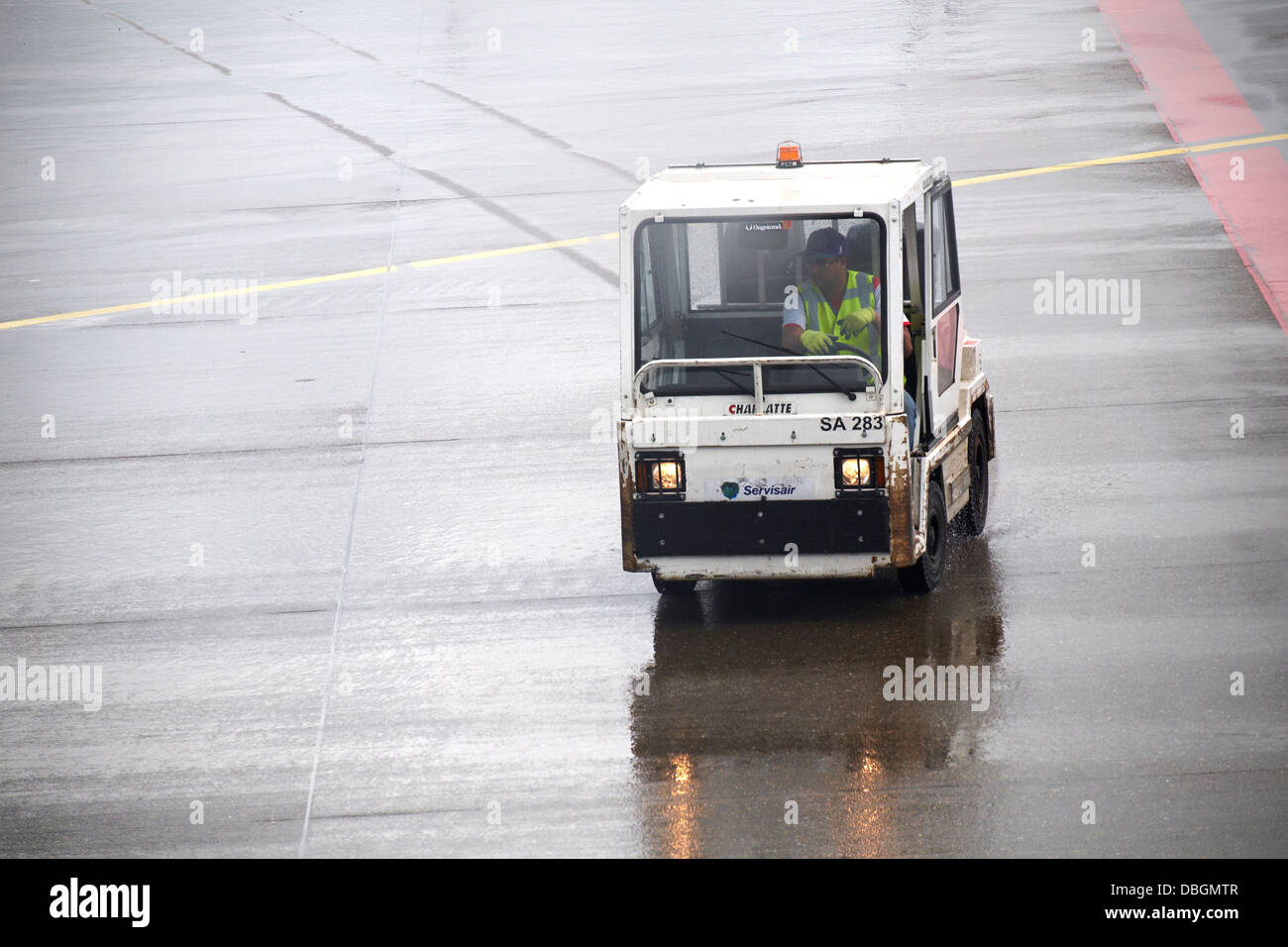 Bodenpersonal Flughafen Stockfoto