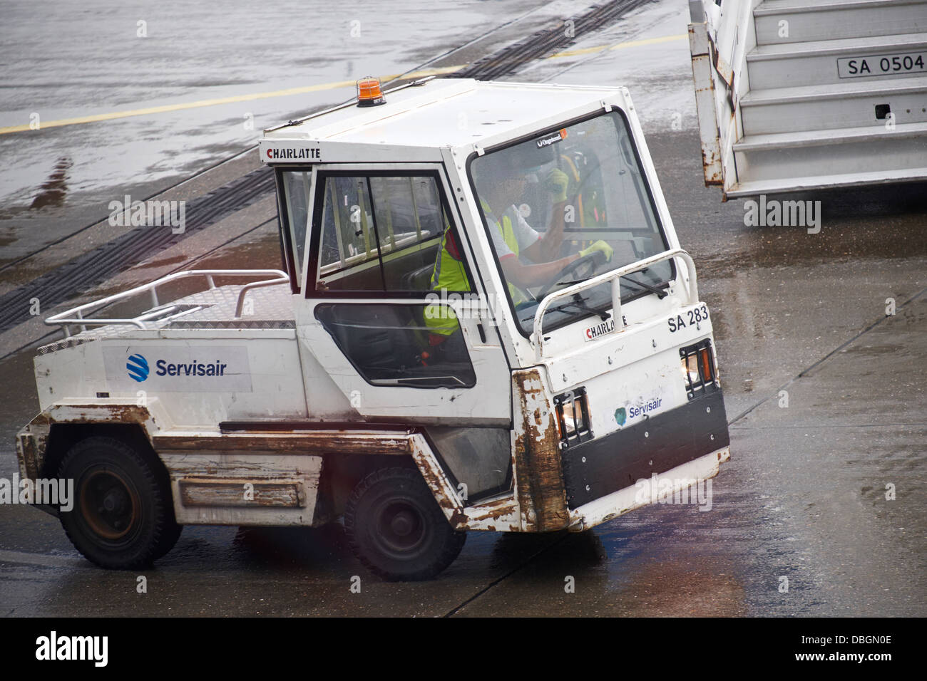 Bodenpersonal Flughafen Stockfoto