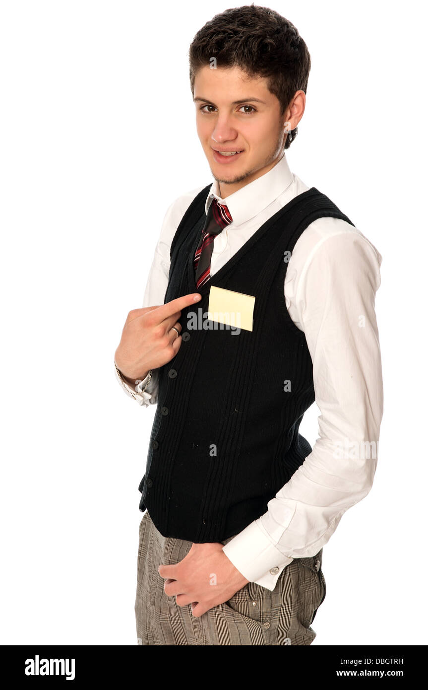 Geschäftsmann auf der Konferenz Stockfoto