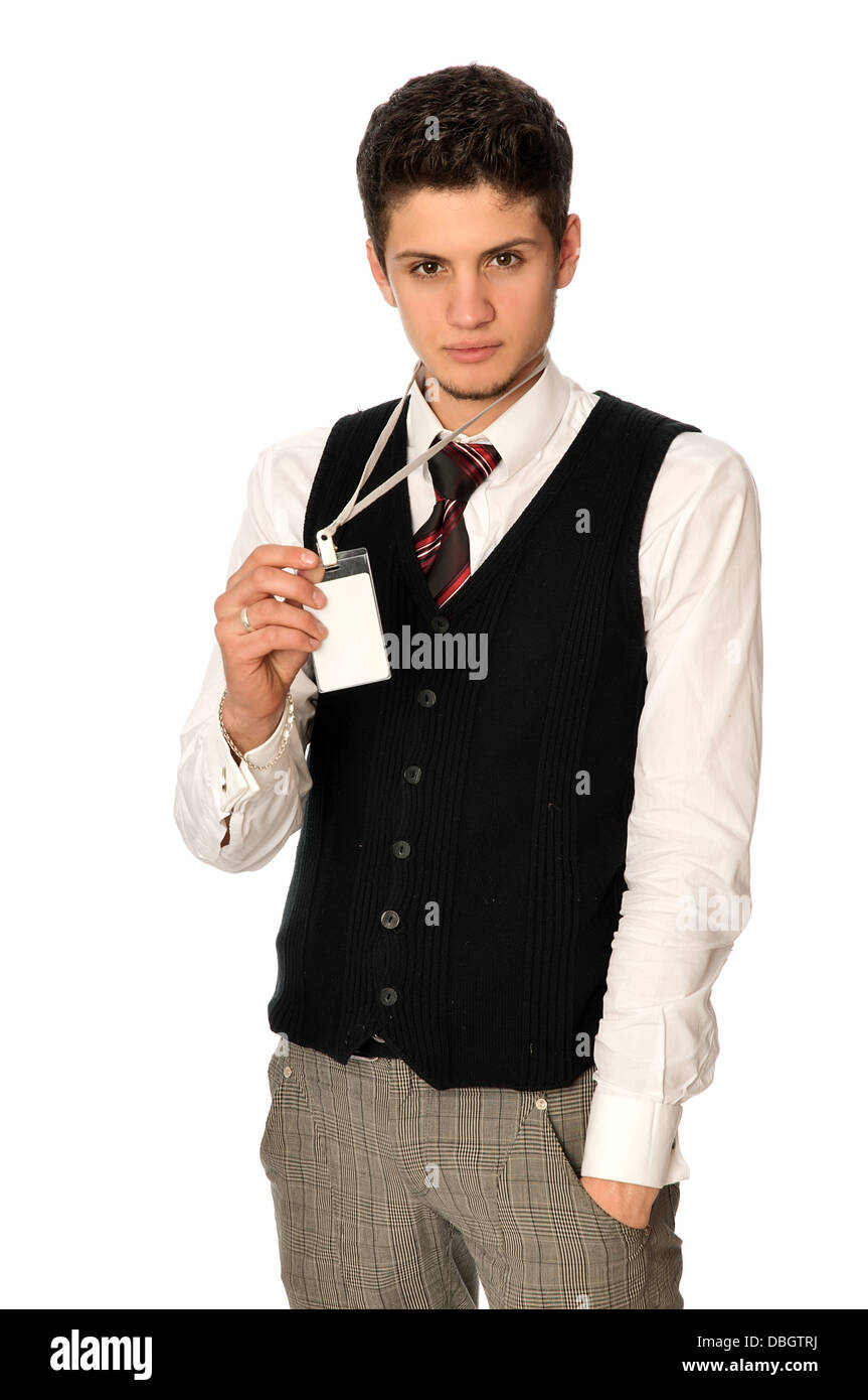 Geschäftsmann auf der Konferenz Stockfoto