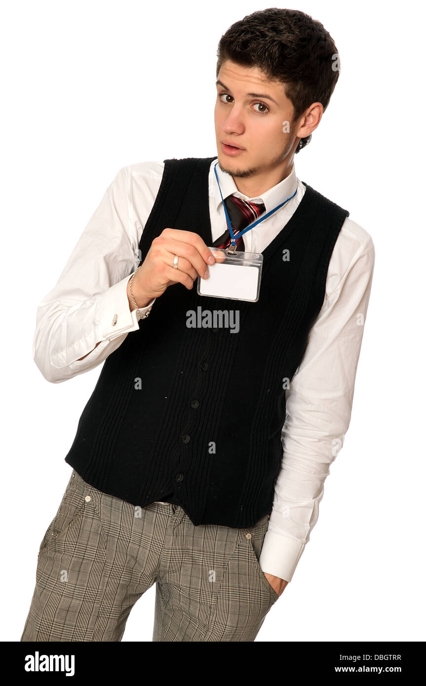 Geschäftsmann auf der Konferenz Stockfoto