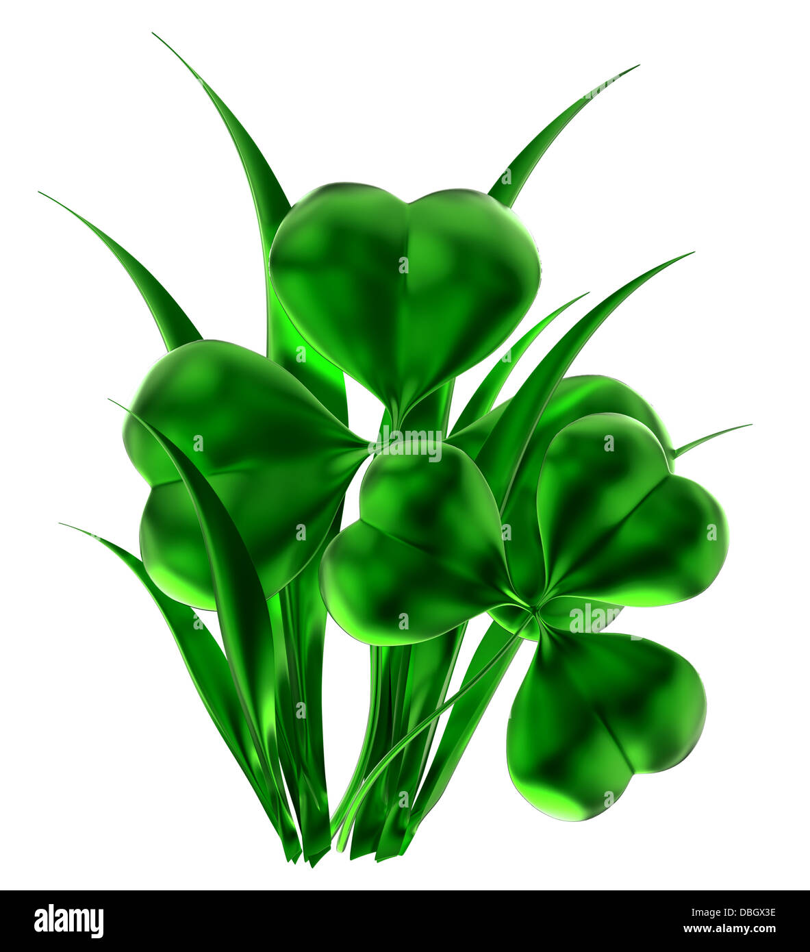 Kleeblatt als Symbol der St. Patricks day Stockfoto