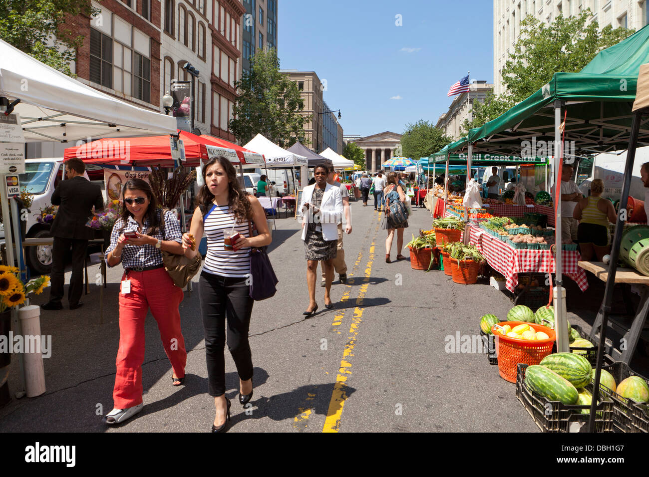 Städtische Bauernmarkt - Washington, DC USA Stockfoto