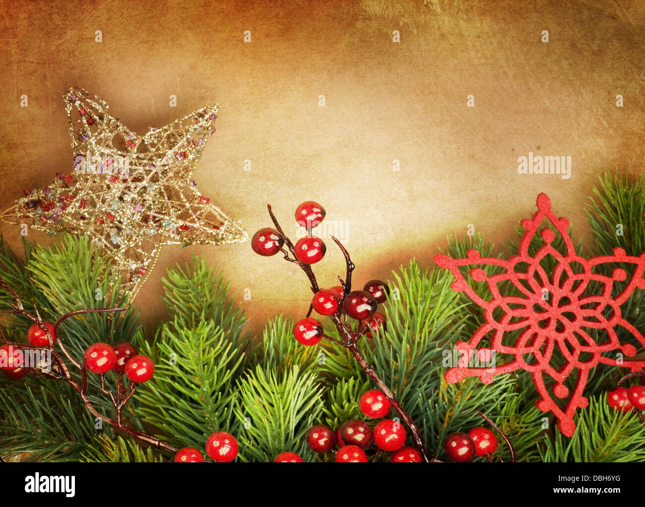 Weihnachten-Vintage-Hintergrund Stockfoto