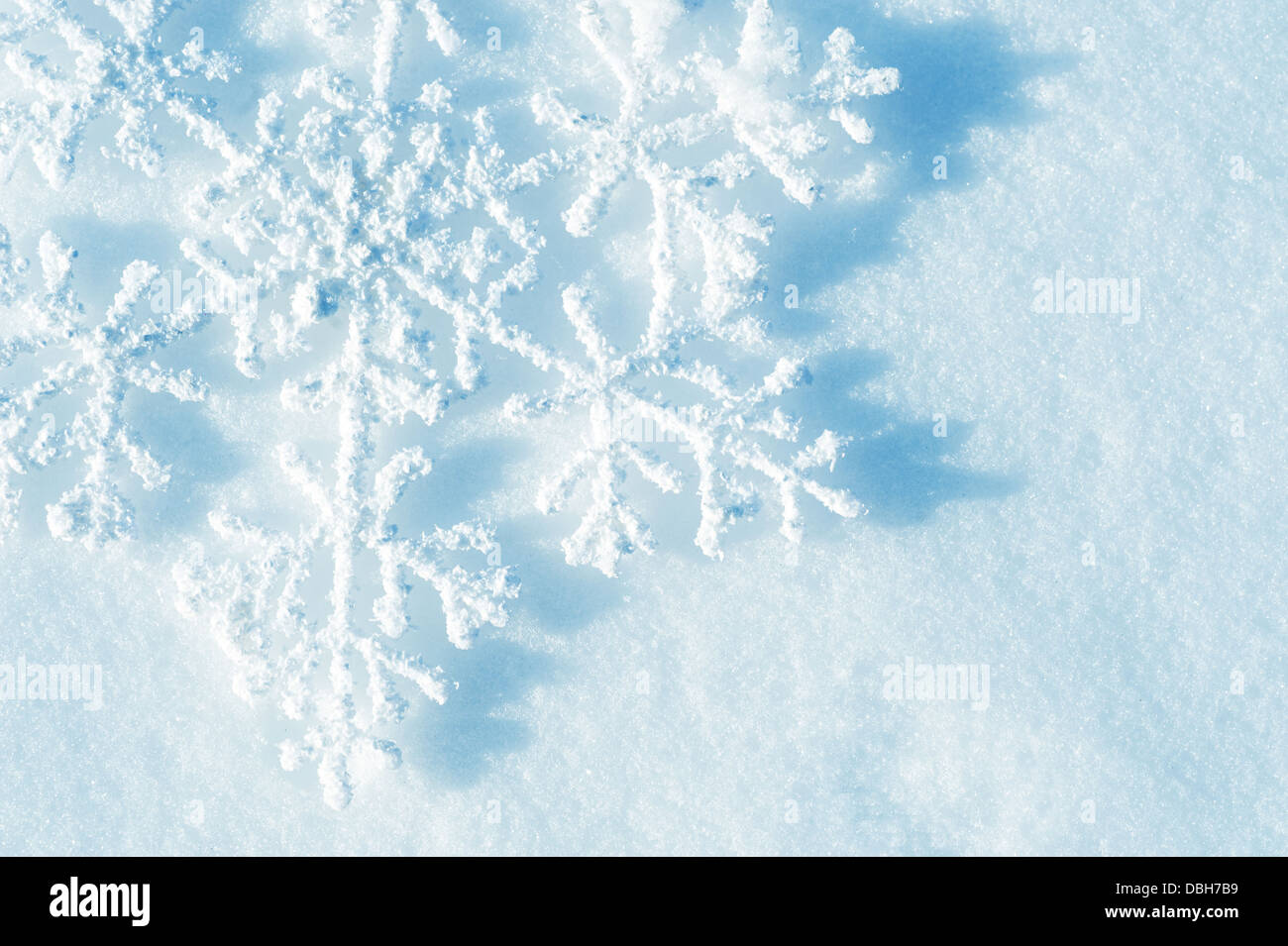 Schneeflocken. Winter Schnee Hintergrund. Weihnachten Stockfoto