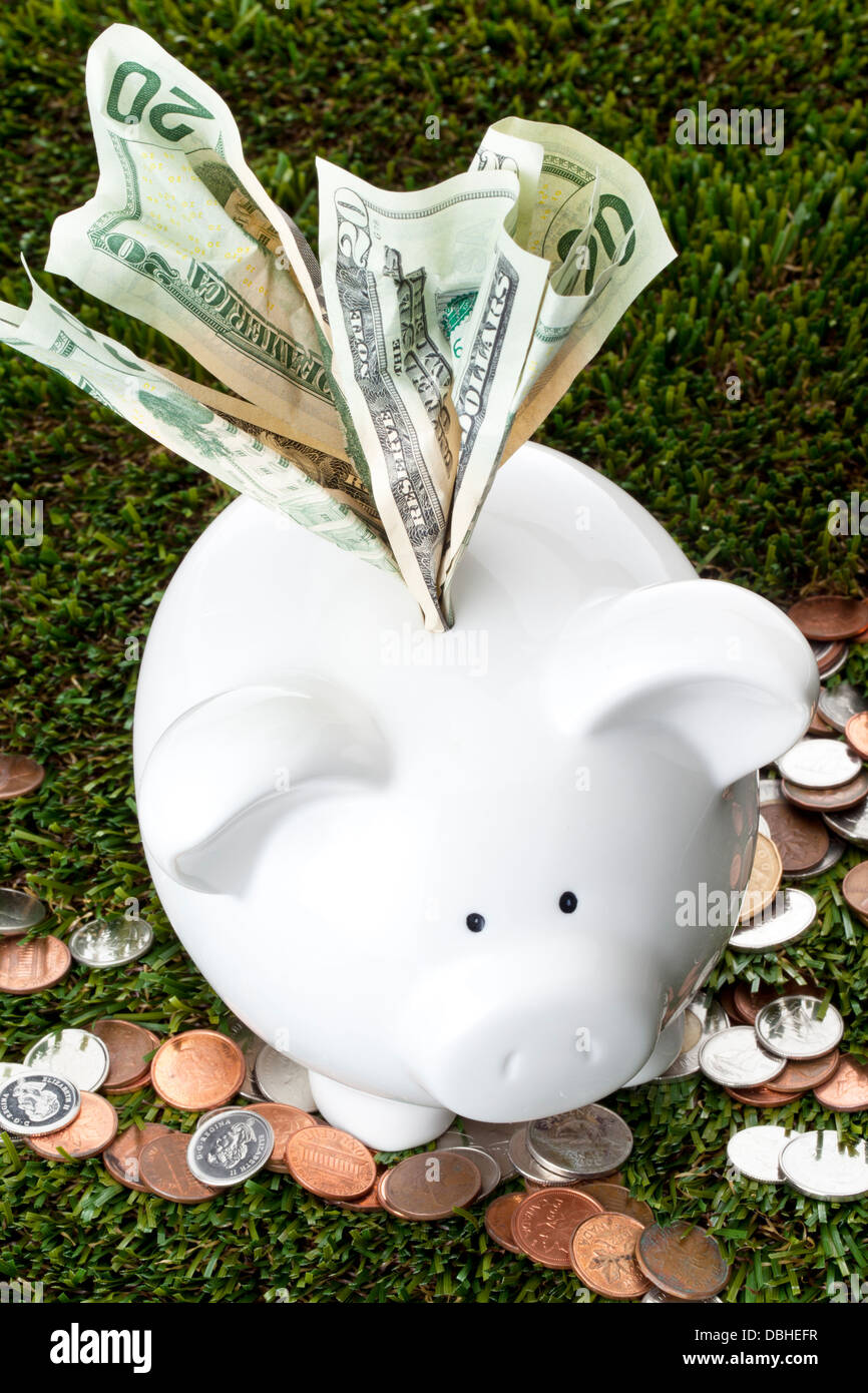 mit dem Sparen beginnen Stockfoto