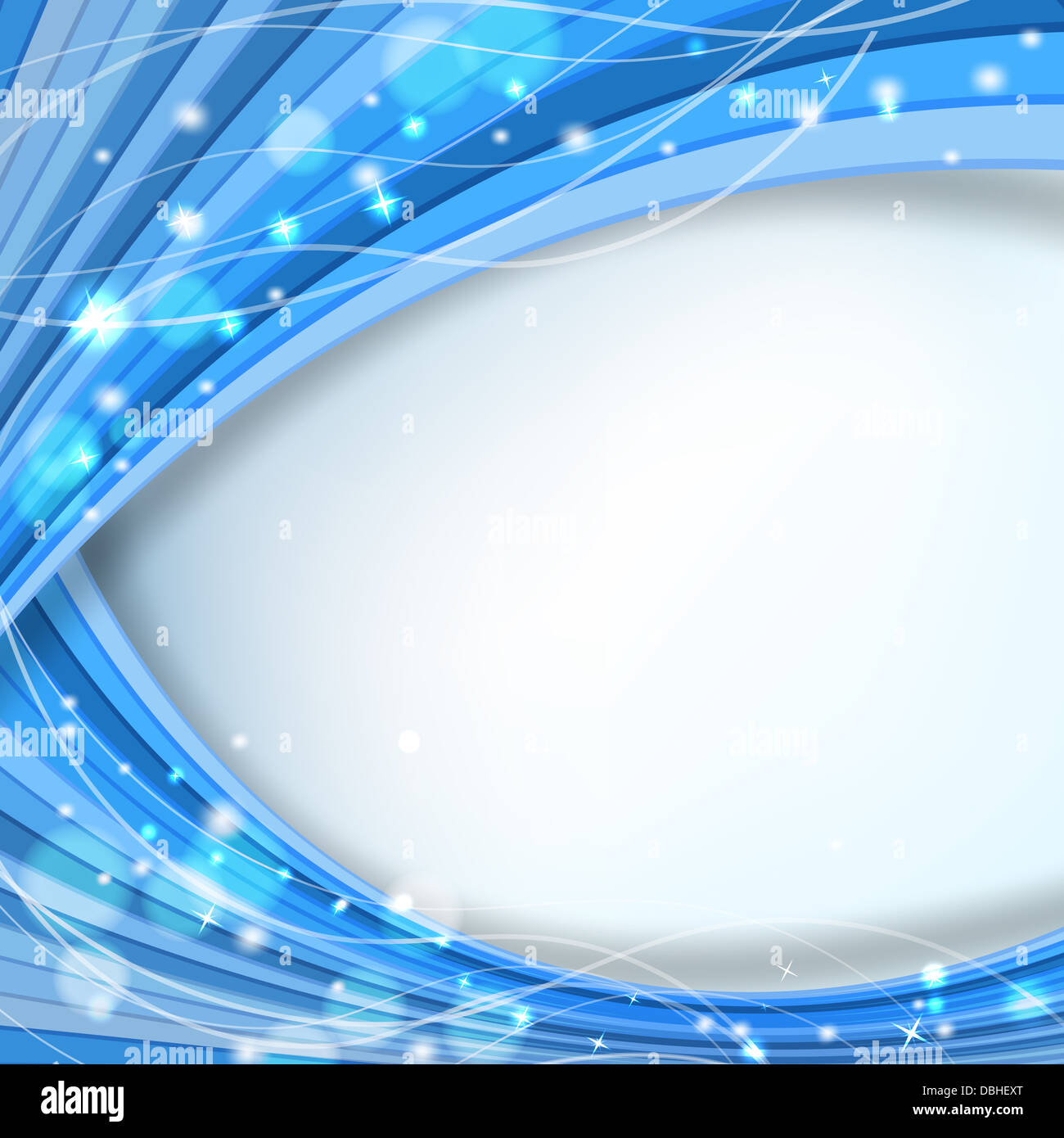 abstrakter blauer Hintergrund mit funkelt Stockfoto