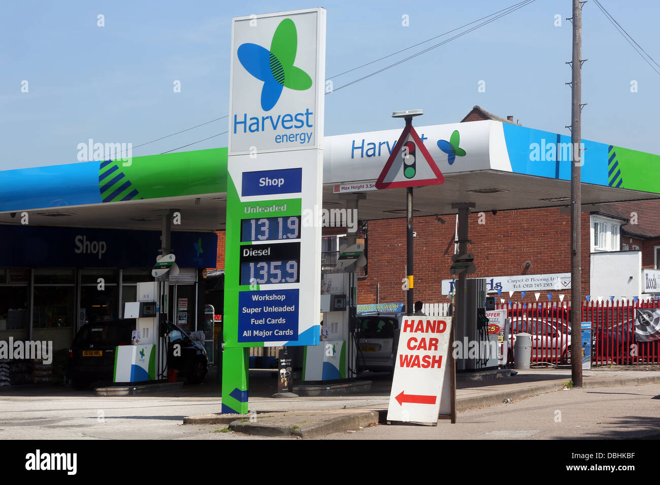 Ernte Energie Großbritanniens größten unabhängigen Öl-Lieferant und Blender Tankstelle Birmingham West Midlands England Stockfoto