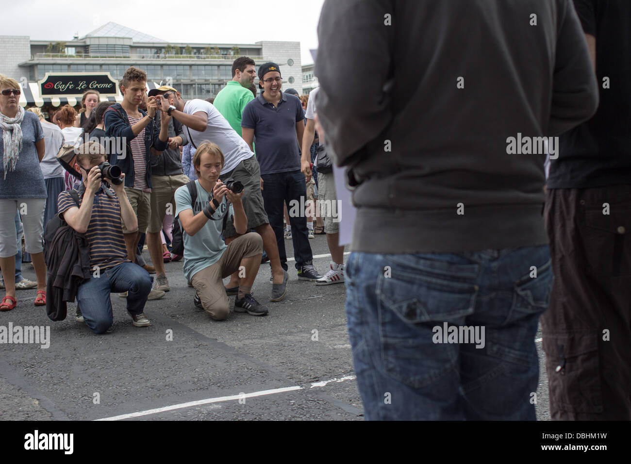 Menschen fotografieren. Stockfoto