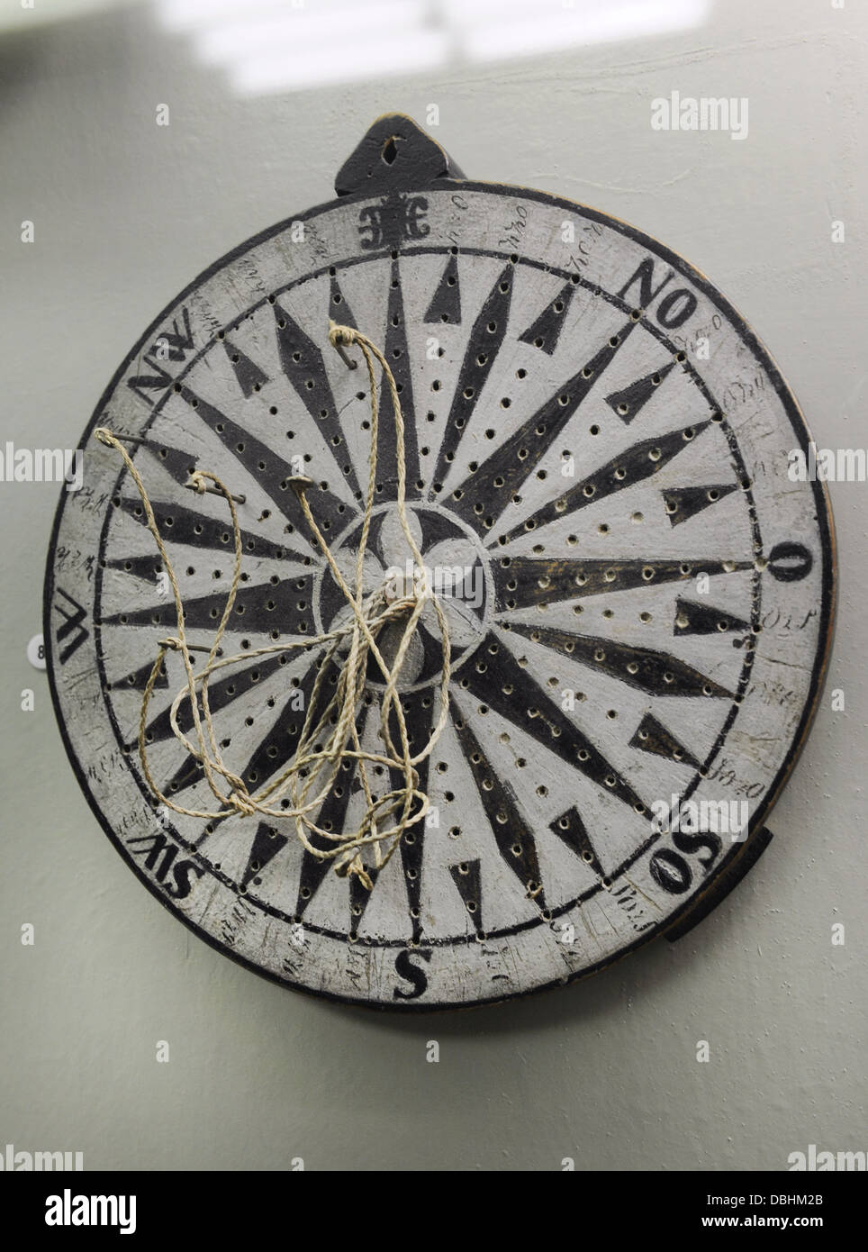 Eine Windrose. 18. Jahrhundert. Museum of History und Navigation. Riga. Lettland. Stockfoto