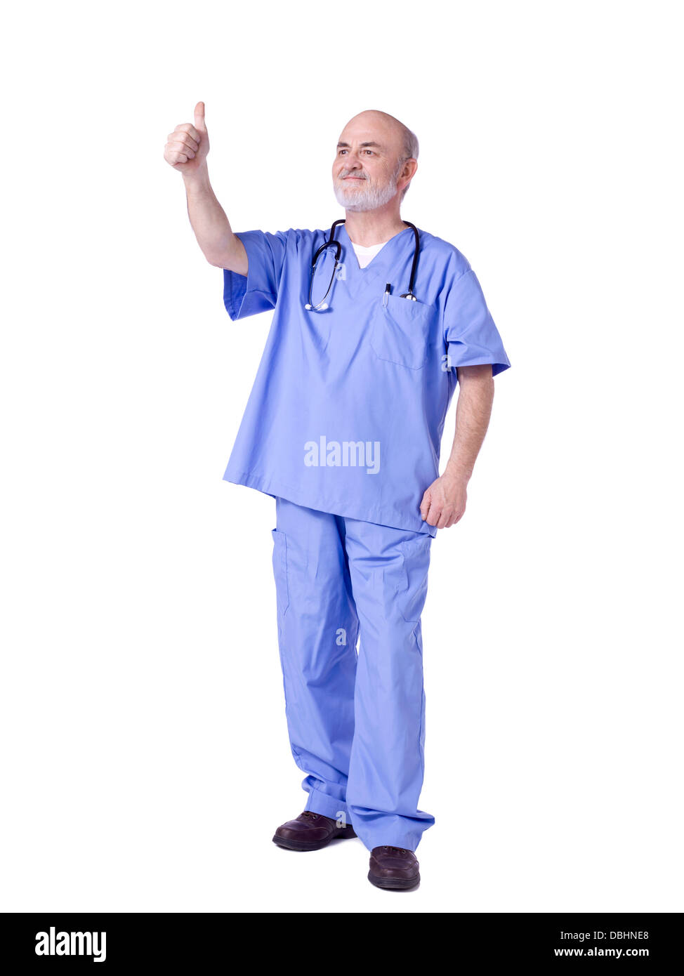 Chirurgen auf genehmigten Geste Stockfoto