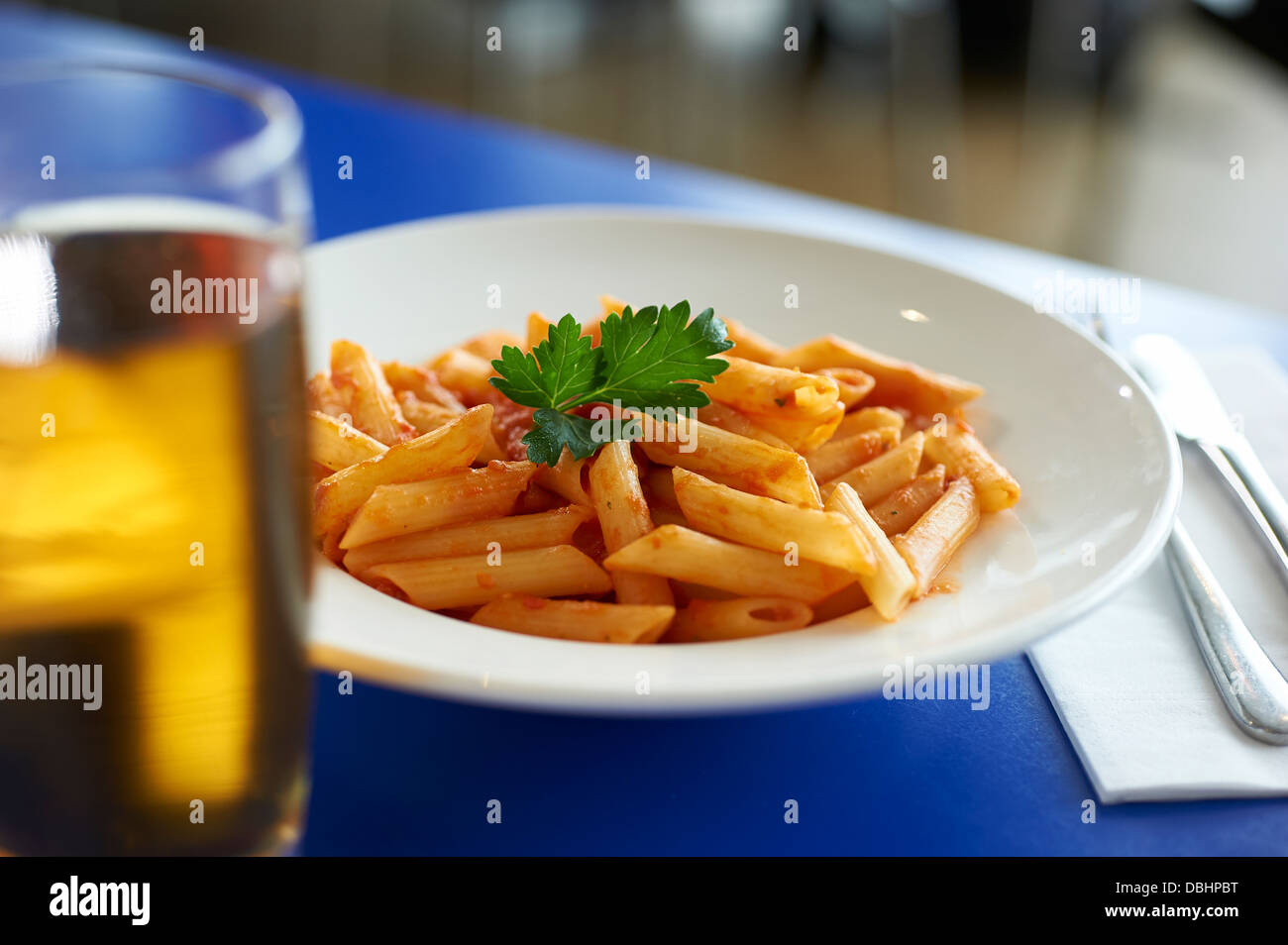 Pasta-Mahlzeit Stockfoto