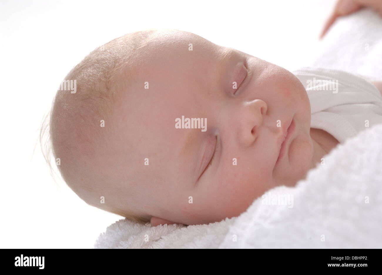 Schlafenden Neugeborenen Stockfoto